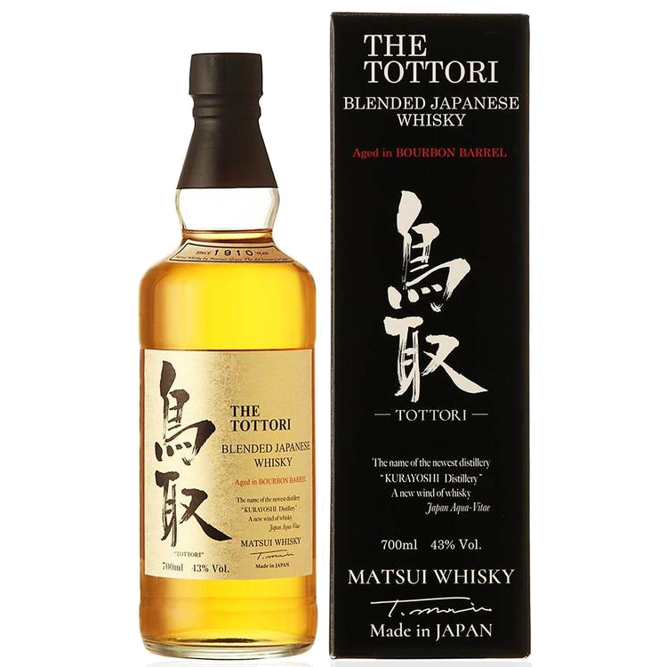 The Tottori Blended Japanese Whisky aged in Boubon Barrel