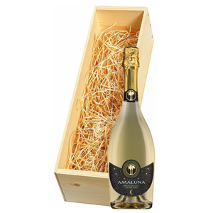 Wijnkist met Cantine Due Palme Spumante Amaluna Extra Dry