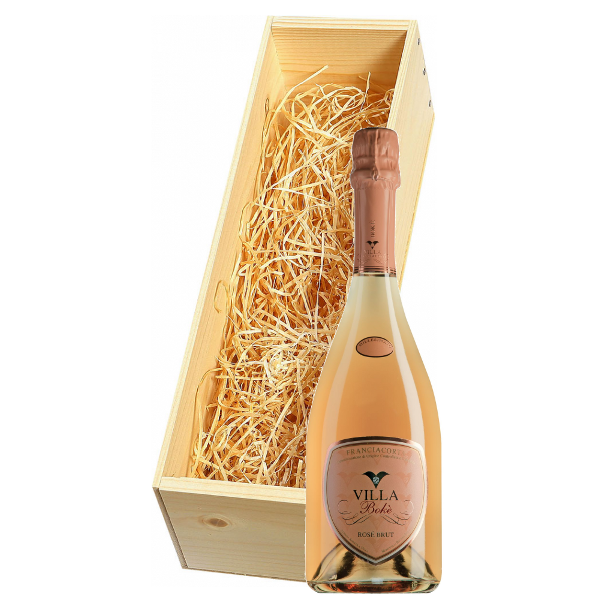 Wijnkist met Villa Franciacorta Bokè Rosé Brut