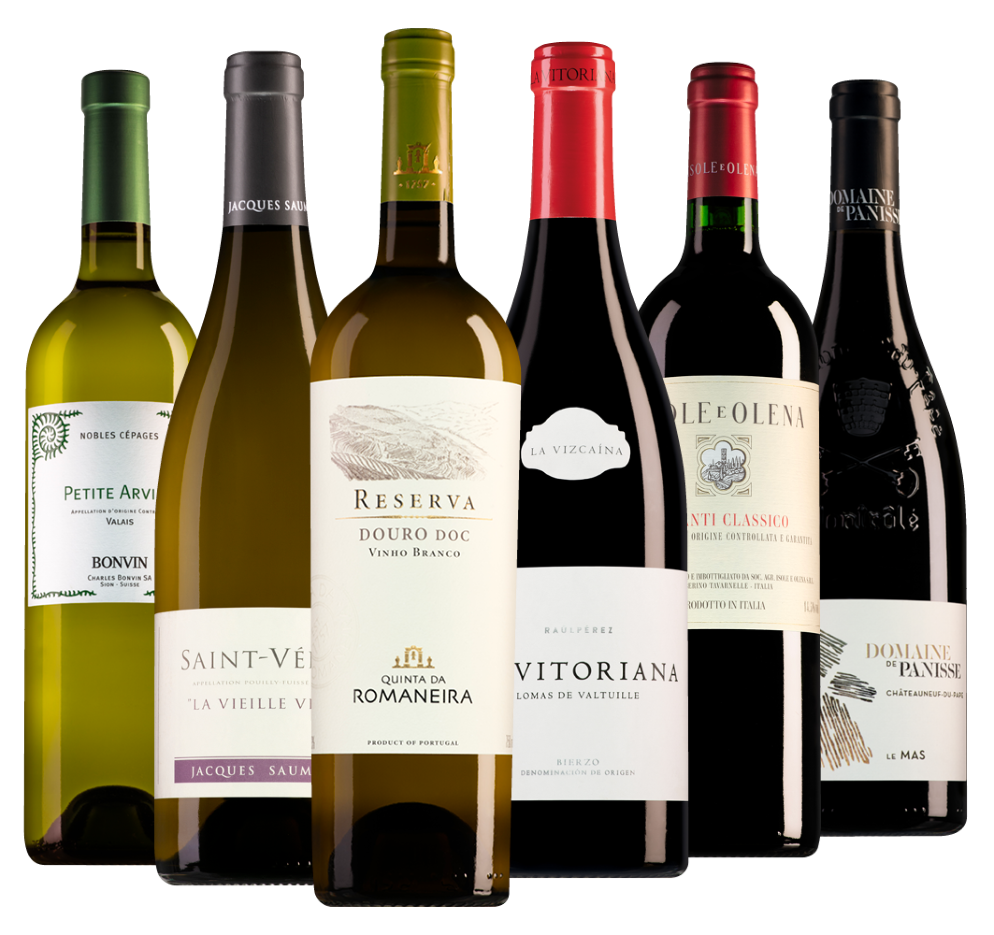 Wijnpakket luxe wijnen april (6 flessen)